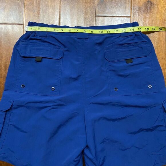Bimini Bay Performance Outdoors Fishing Navy Blue Nylon Shorts Men's Size Medium - Picture 6 of 7